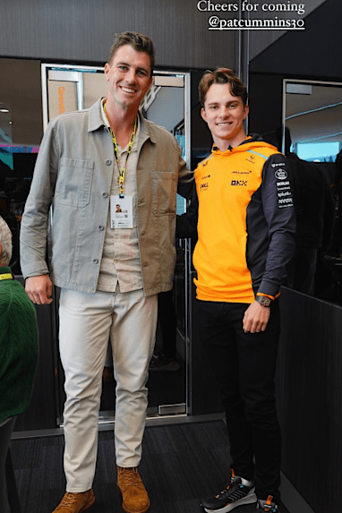 Oscar Piastri and Pat Cummins