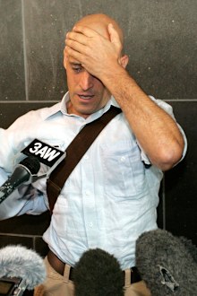 Harry Nicolaides following his royal pardon in 2009.
