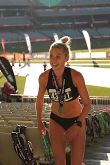 Heart mum race medal