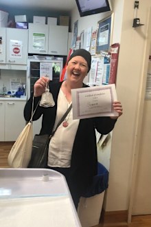 Sonja living with metastatic breast cancer rings bell