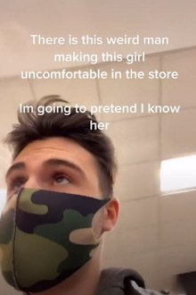 Man steps in to help woman being harassed by stranger TikTok video Brandon