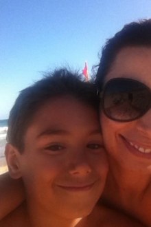 Jo Abi with her son Philip