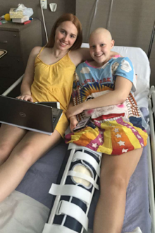 Maddi attended hospital school before returning to Dubbo to stay with friends.