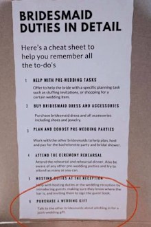 Bride includes list of rules in bridesmaid proposal boxes