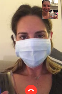 Michelle Stephenson FaceTime with friend