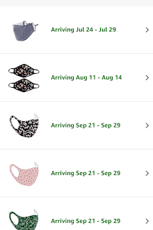 I ordered as many face masks as could find on Amazon.