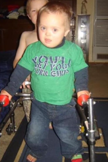 Darcy Down's syndrome learning to walk