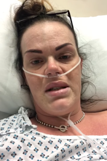 The pregnant mum was treated for COVID-19 in hospital.