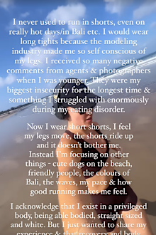 Olivia Molly Rogers candid post about body image