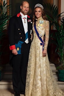 Prince William and Catherine, the Prince and Princess of Wales, ahead of the state banquet for visiting US President Donald Trump during his UK state visit on Wednesday September 17, 2025.