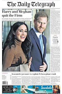 British newspapers react to Prince Harry and Meghan Markle's shock move