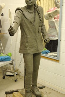 Christine Charlesworth's sculpture of Greta.