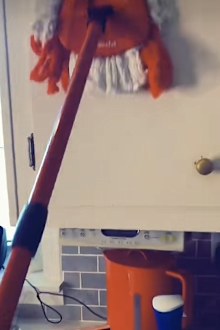 Kitchen cabinet cleaning