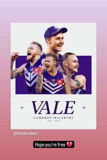 Nat Fyfe paid tribute to his former teammate Cam McCarthy on Instagram.