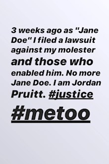 Jordan Pruitt's Instagram Stories statement