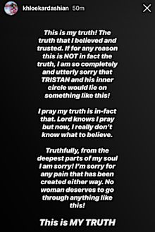 Khloe Kardashian's statement.