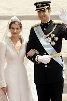 Queen Letizia and King Felipe on their wedding day