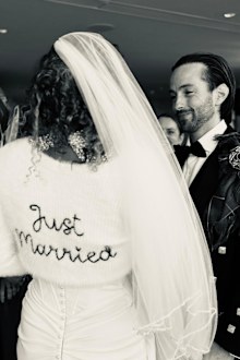Mel B shared this behind the scenes photo of her wedding day