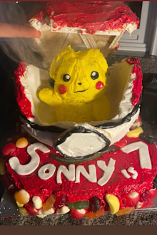 Hamish Blake LEGO Masters cake pikachu
