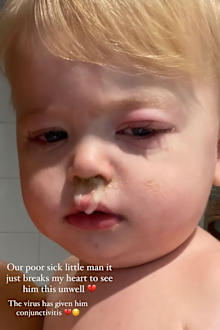 Fiona Falkiner's son has been very sick