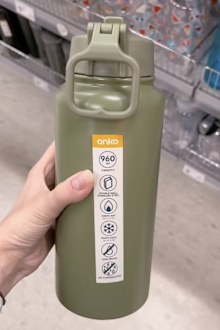 Frank Green water bottle dupe from Kmart