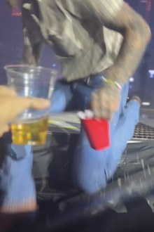 Post Malone falls of stage mid-concert