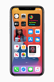 Widgets have also been re-designed allowing users to customise their smartphone's homescreen.