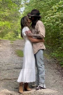 Billy Ray Cyrus and Elizabeth Hurley Instagram PDA photo