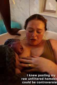Iskra Lawrence home birth