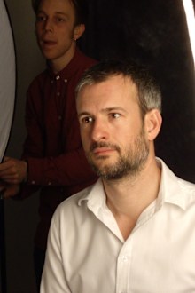 James Hart behind the scenes of his interview for The Other Fellow