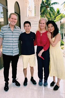 Lana Condor with her family, including mother Mary Condor.