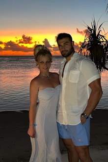 Britney Spears and Sam Asghari. 
