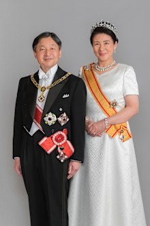 Japan's Emperor Emperor Naruhito and Empress Masako pictured on the emperor's enthronement in October 2019.