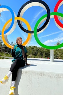 Australian Olympic boxer Tina Rahimi at Paris 2024.