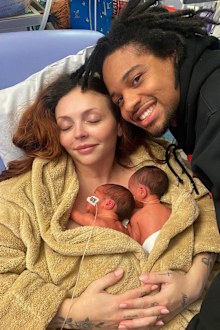 Jesy Nelson shares a picture of her and Zion with her twins in the NICU