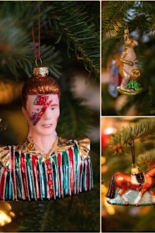 The 2024 Christmas decorations on the tree inside Frederik VIII's Palace at Amalienborg, the home of King Frederik and Queen Mary of Denmark.