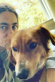 Clementine Ford with her dog Winnie.
