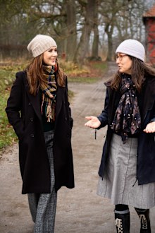 Queen Mary and Lise Gerda Knudsen tour The Funen Village in Odense to learn about Danish Christmas traditions, December 2024.