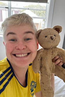 Alex the Astronaut's lost teddy at Club Tropical Resort in Darwin.