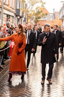 King Frederik and Queen Mary during a visit to Holstebro in October 2024.