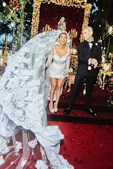 Kourtney Kardashian and Travis Barker marry in Italy.