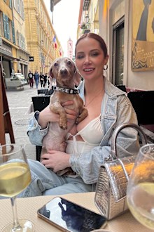 MAFS Jessika Power with dog Sushi