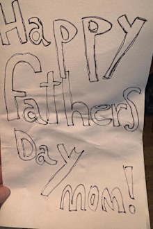 Kristen Bell received a unique card for Mother's Day.