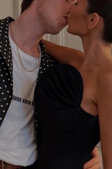 Cruz Beckham and girlfriend Jackie Apostel at Paris Fashion Week