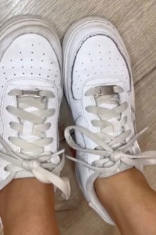 White sneaker cleaning hack TikTok