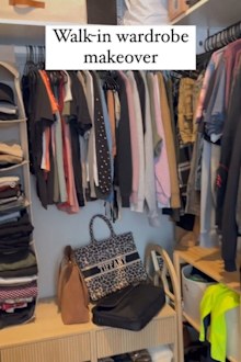 Wardrobe storage hacks organisation