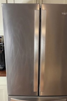 Cleaning fails steel wool stainless steel fridge