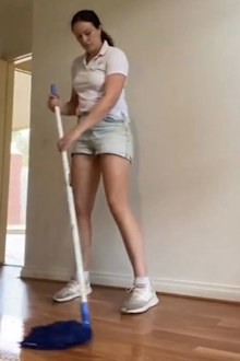 Mopping the floor