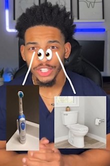 Dentist toothbrush storage bathroom toilet hygeine