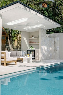 Rachel Carr The Block home renovation pool